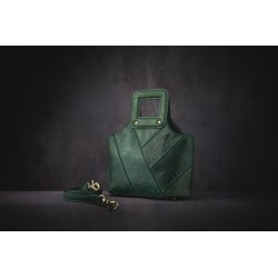 Dark Green Handbag Leather Shoulder Bag