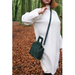 Dark Green Handbag Leather Shoulder Bag