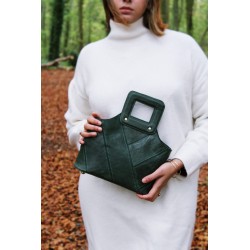 Dark Green Handbag Leather Shoulder Bag