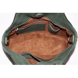 Dark Green Handbag Leather Shoulder Bag