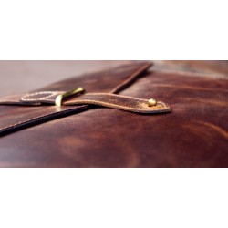 Real Leather Brown Mens Briefcase