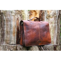 Brown Real Leather Mens Briefcase