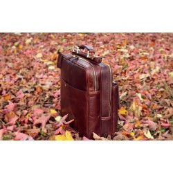 Leather Brown Mens Briefcase Laptop Bag