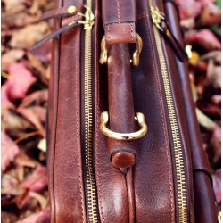 Leather Brown Mens Briefcase Laptop Bag