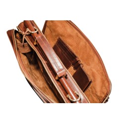 Leather Brown Mens Briefcase Laptop Bag