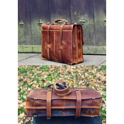 Brown Leather Bag Mens Briefcase