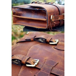 Brown Leather Bag Mens Briefcase