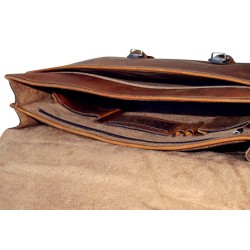 Brown Leather Bag Mens Briefcase