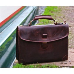 Leather Mens Briefcase Laptop Bag