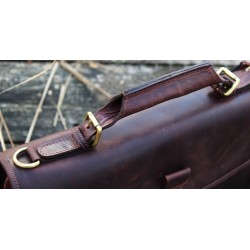 Leather Mens Briefcase Laptop Bag