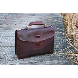 Leather Mens Briefcase Laptop Bag