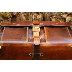 Mens Brown Leather Briefcase Laptop Bag