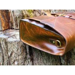 Mens Brown Leather Briefcase Laptop Bag