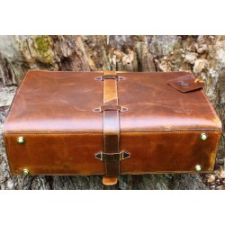 Mens Brown Leather Briefcase Laptop Bag